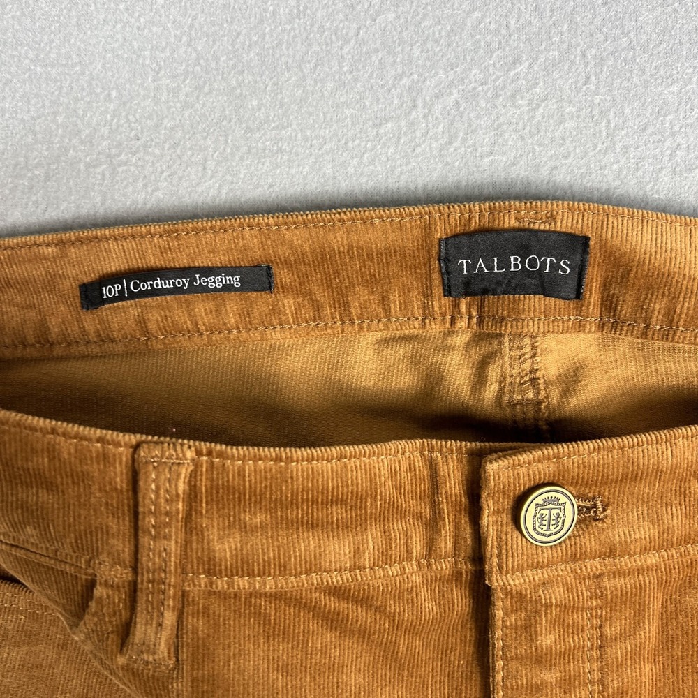 Talbots Corduroy Jegging 10P Brown Stretch Skinny Leg High Waist Ankle Length - Picture 4 of 10